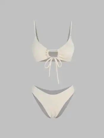 Cut-Out Front Tied Bikini