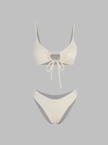 Costume da bagno bikini tagliato sul davanti