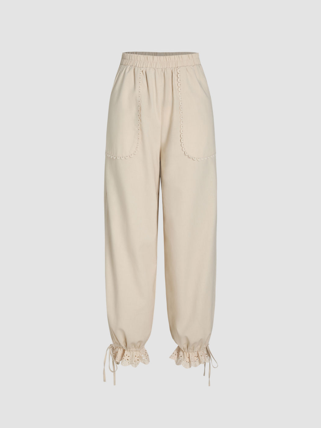 Geknotete Jogginghose mit hoher Taille