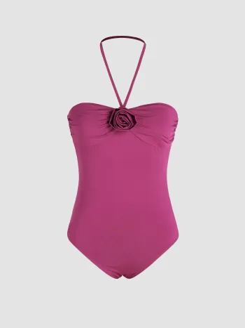 Rosette Halter Bodysuit