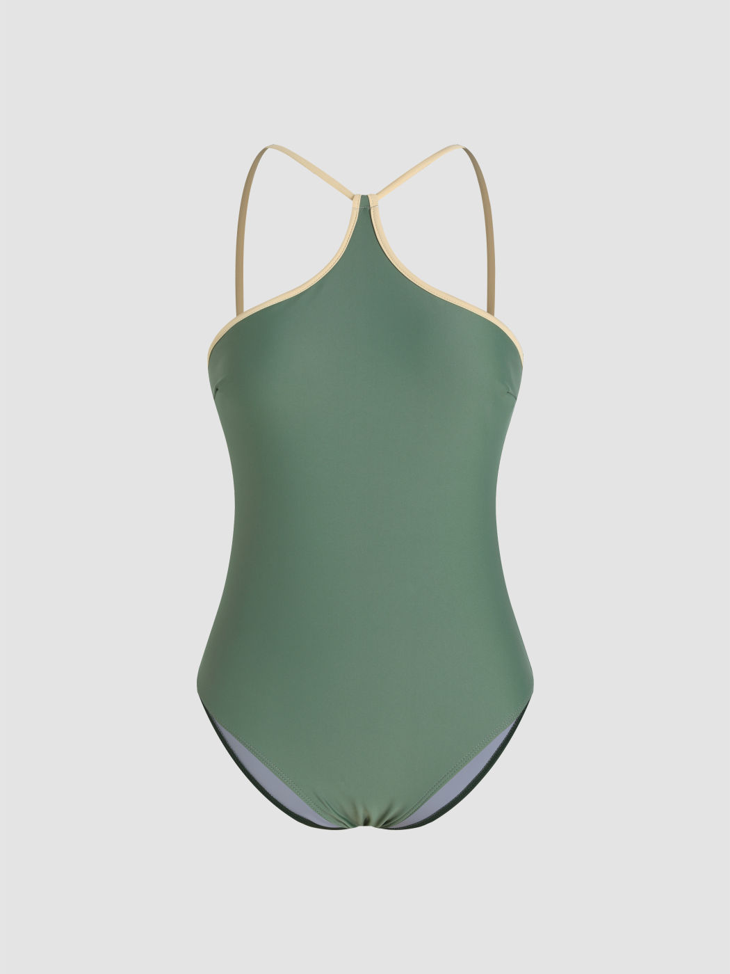 Solid Cut Out One Piece Swimsuit For Swimming Pool Beach Vacation