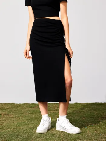 Asymmetrical Halter Cut Out Crop Top