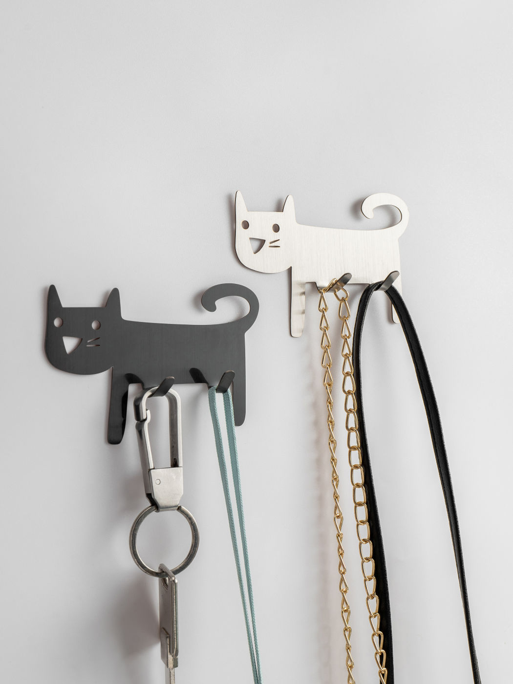 2pcs Cat Shaped Wall Hook Cider