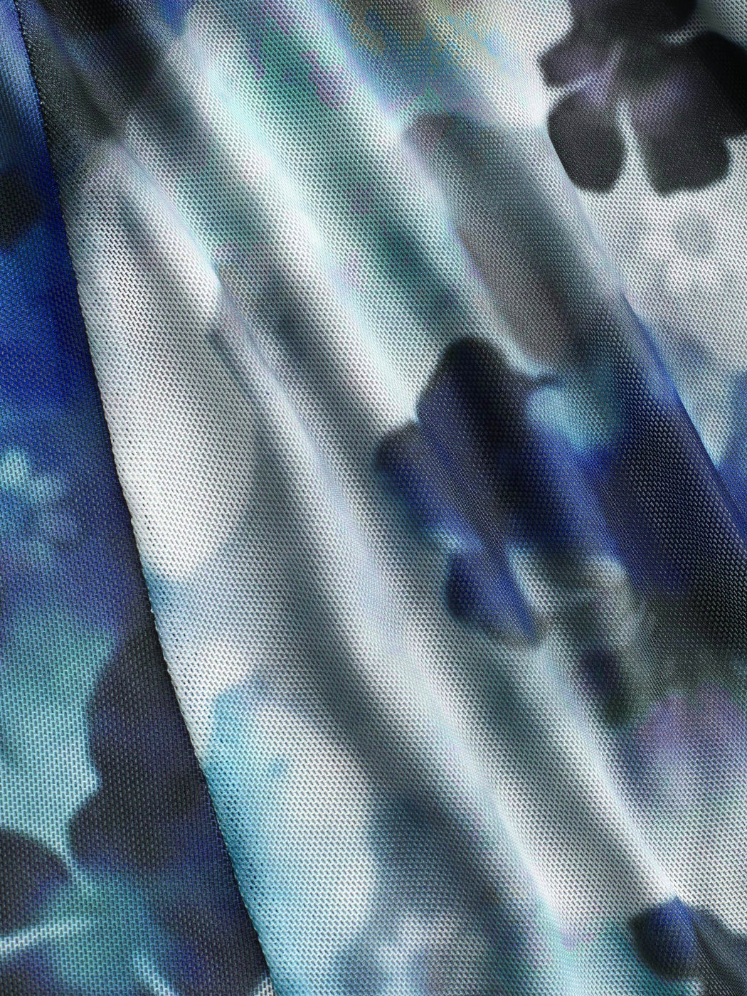  Tie Dye Asymmetrischer Saum Mesh Maxirock