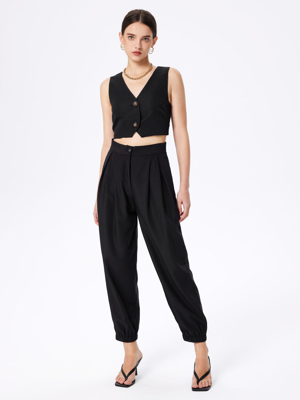  Feste Hoch Taillierte Jogger Hosen