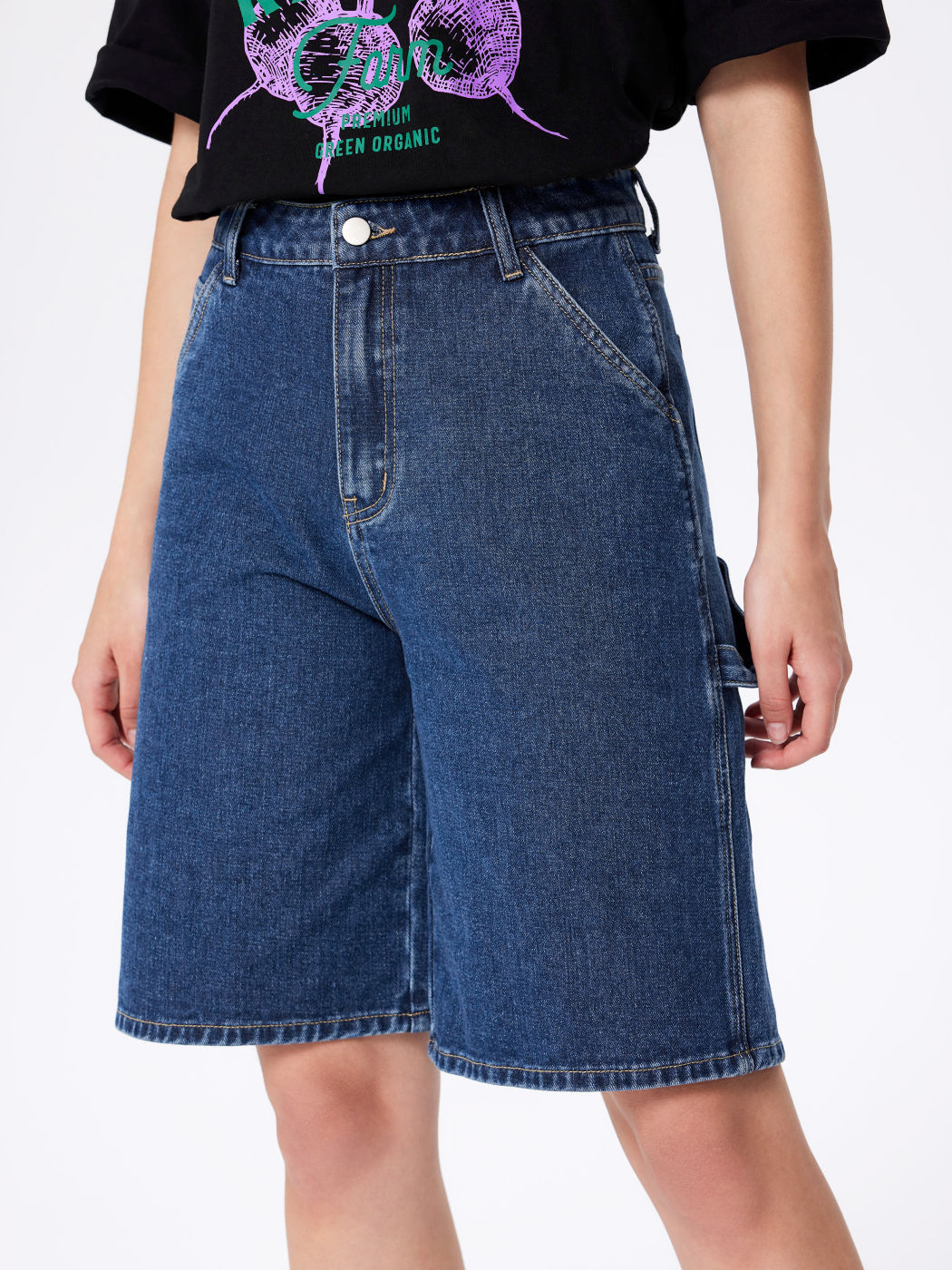  Jeans Solid Shorts