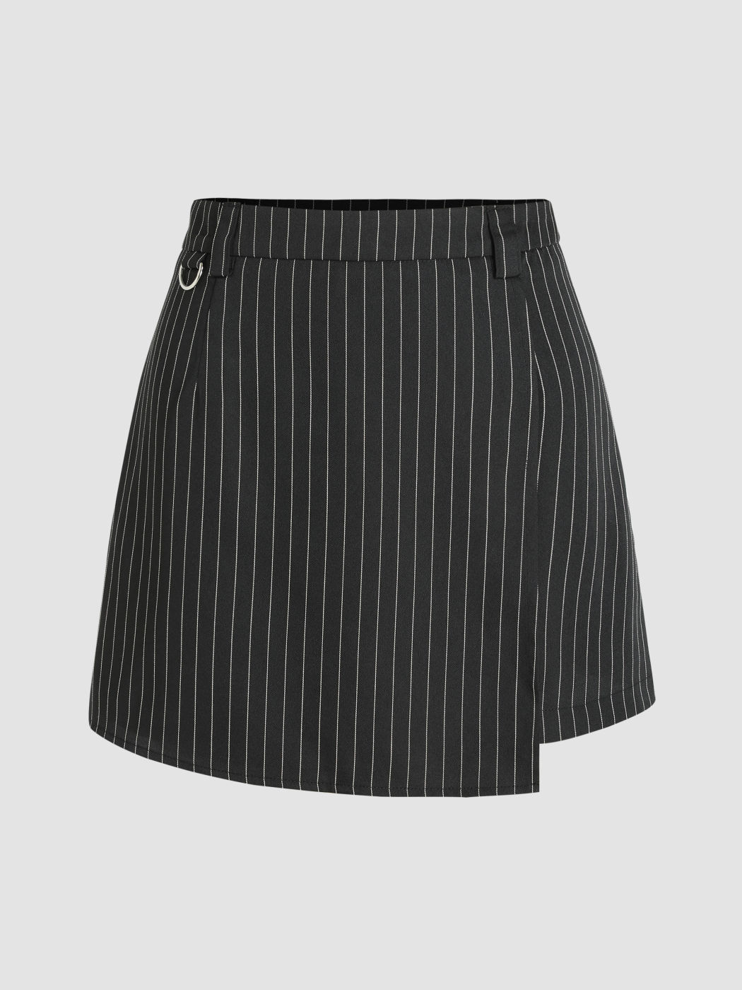 Gestreifter Minirock mit hoher Taille