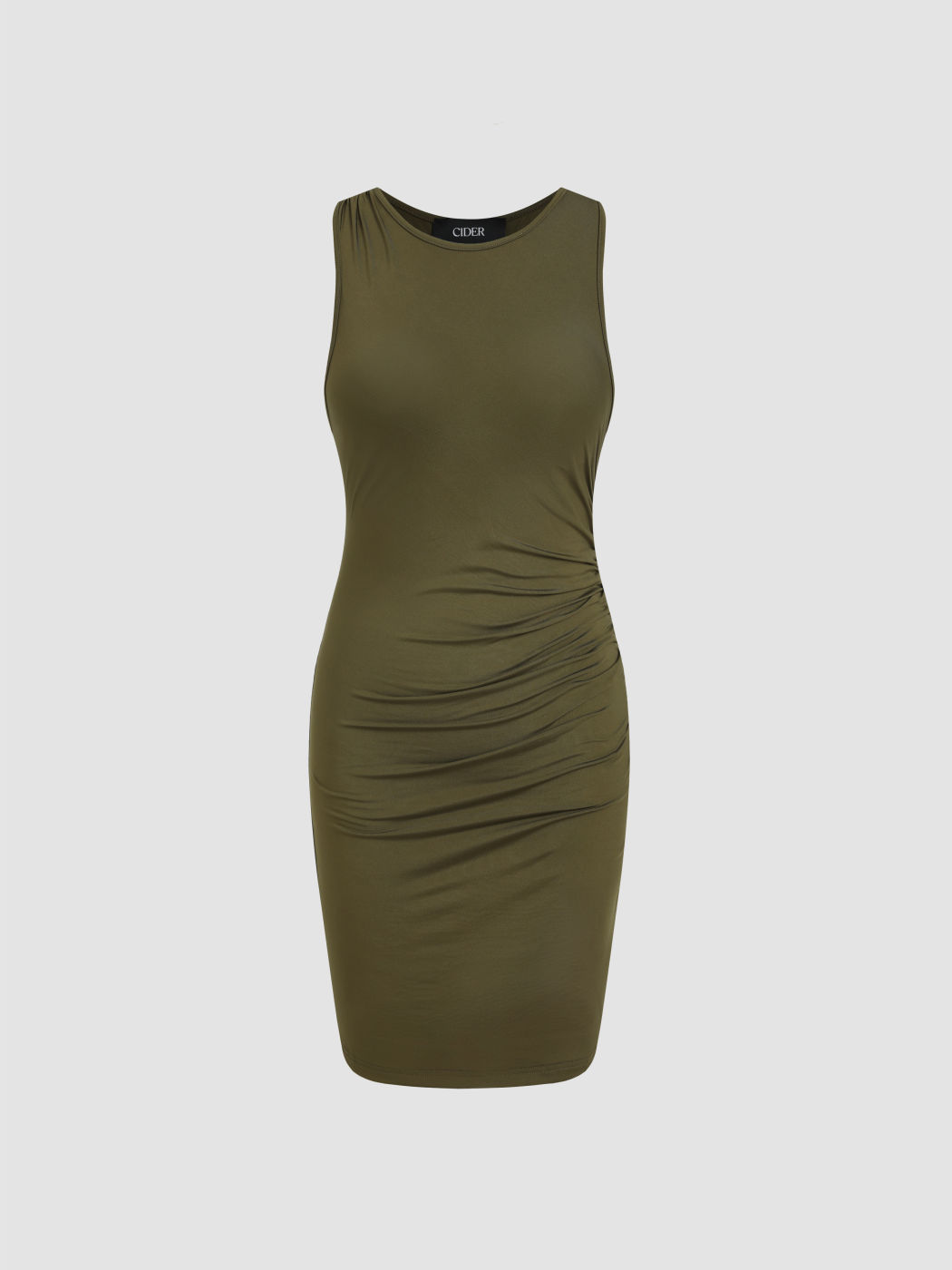 Gerafftes ärmelloses Minikleid