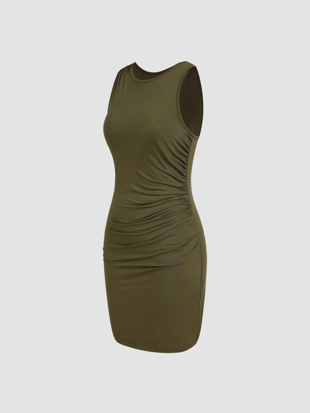 Gerafftes ärmelloses Minikleid
