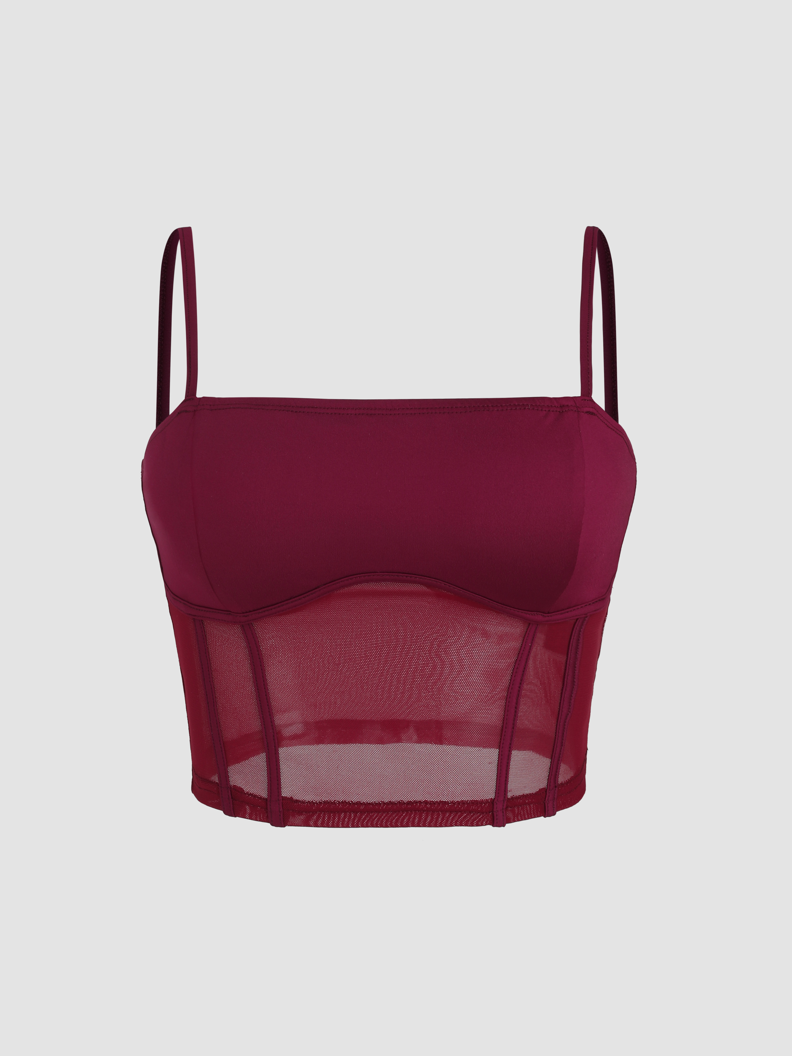 Square Neck Corset Crop Tank Top Cider