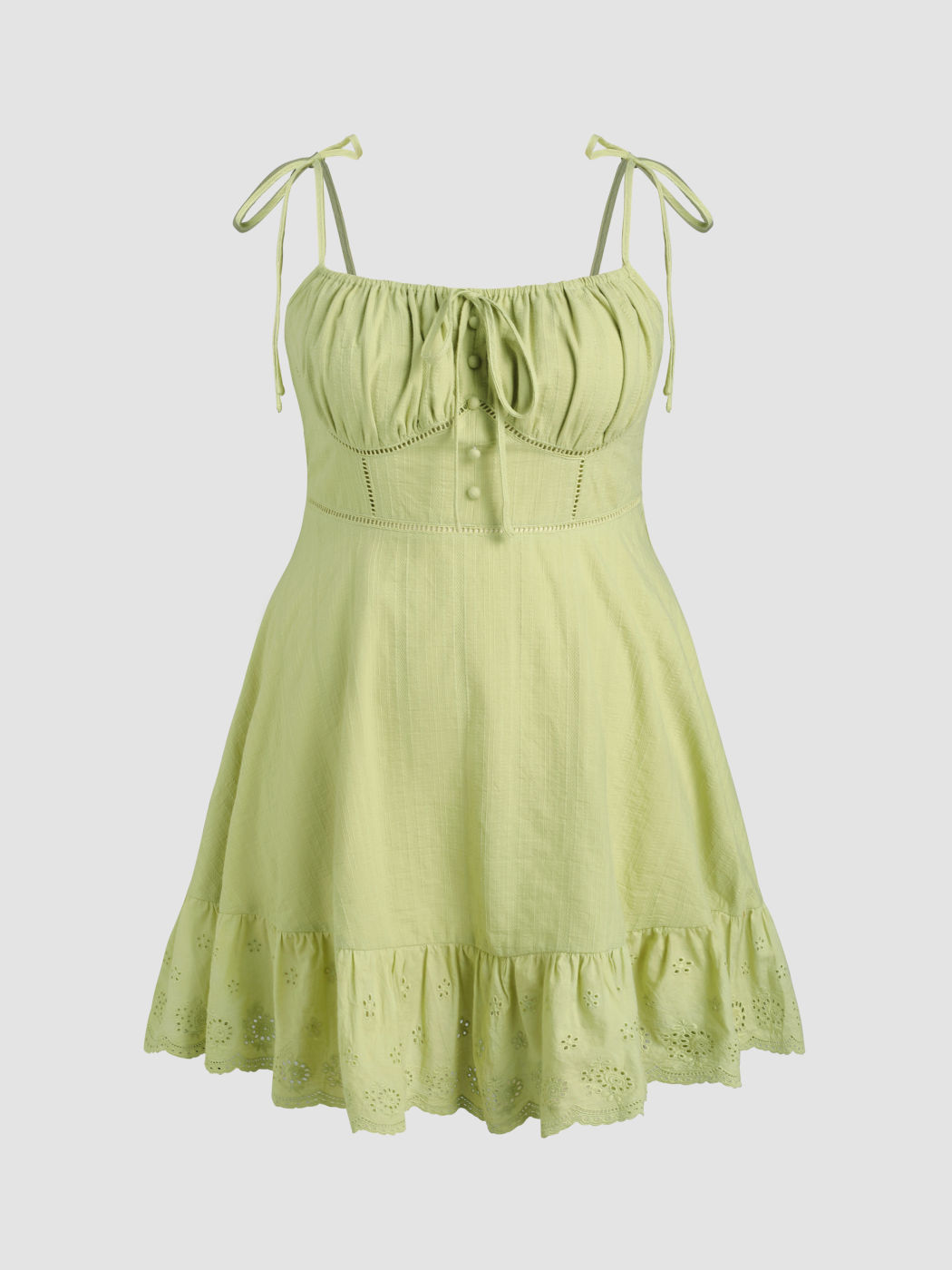 Solid Minikleid mit Knoten Kurve & Plus