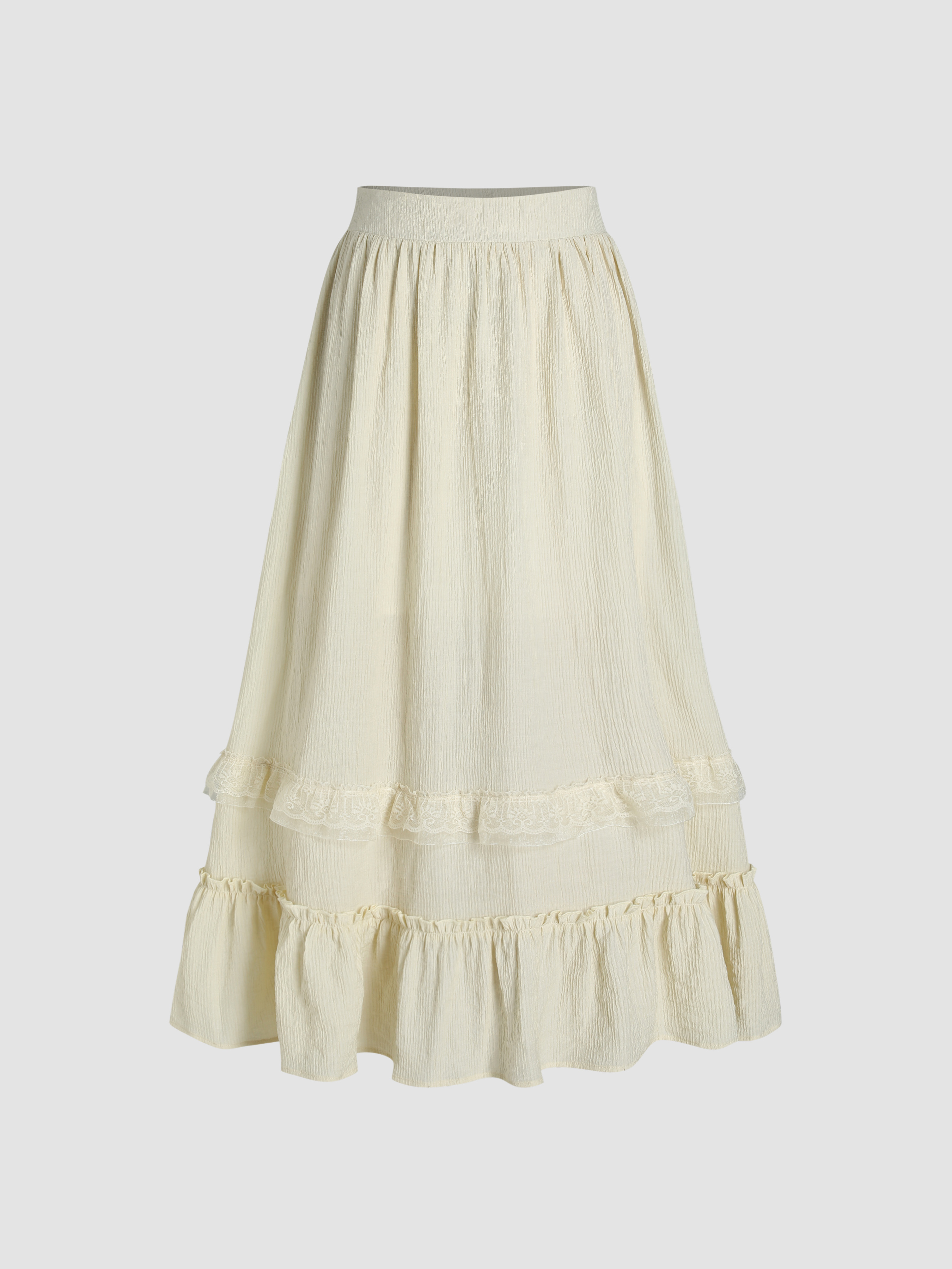 Lace Ruffle Tiered Skirt