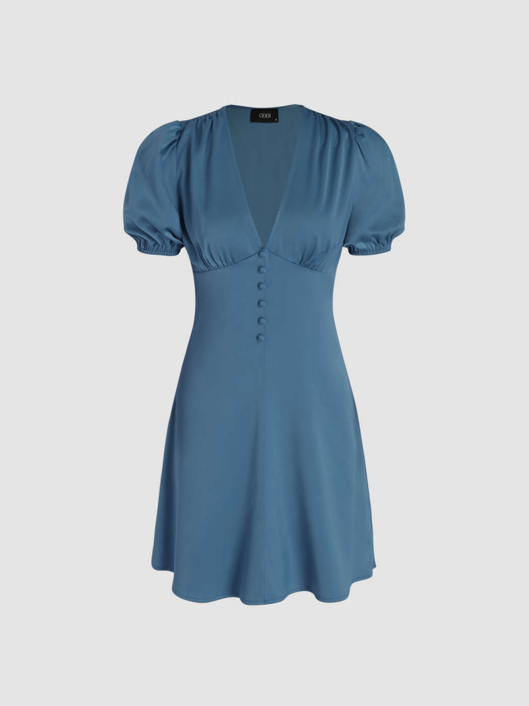 Robes de soleil Robe à manches bouffantes Satin Effen Satijnen