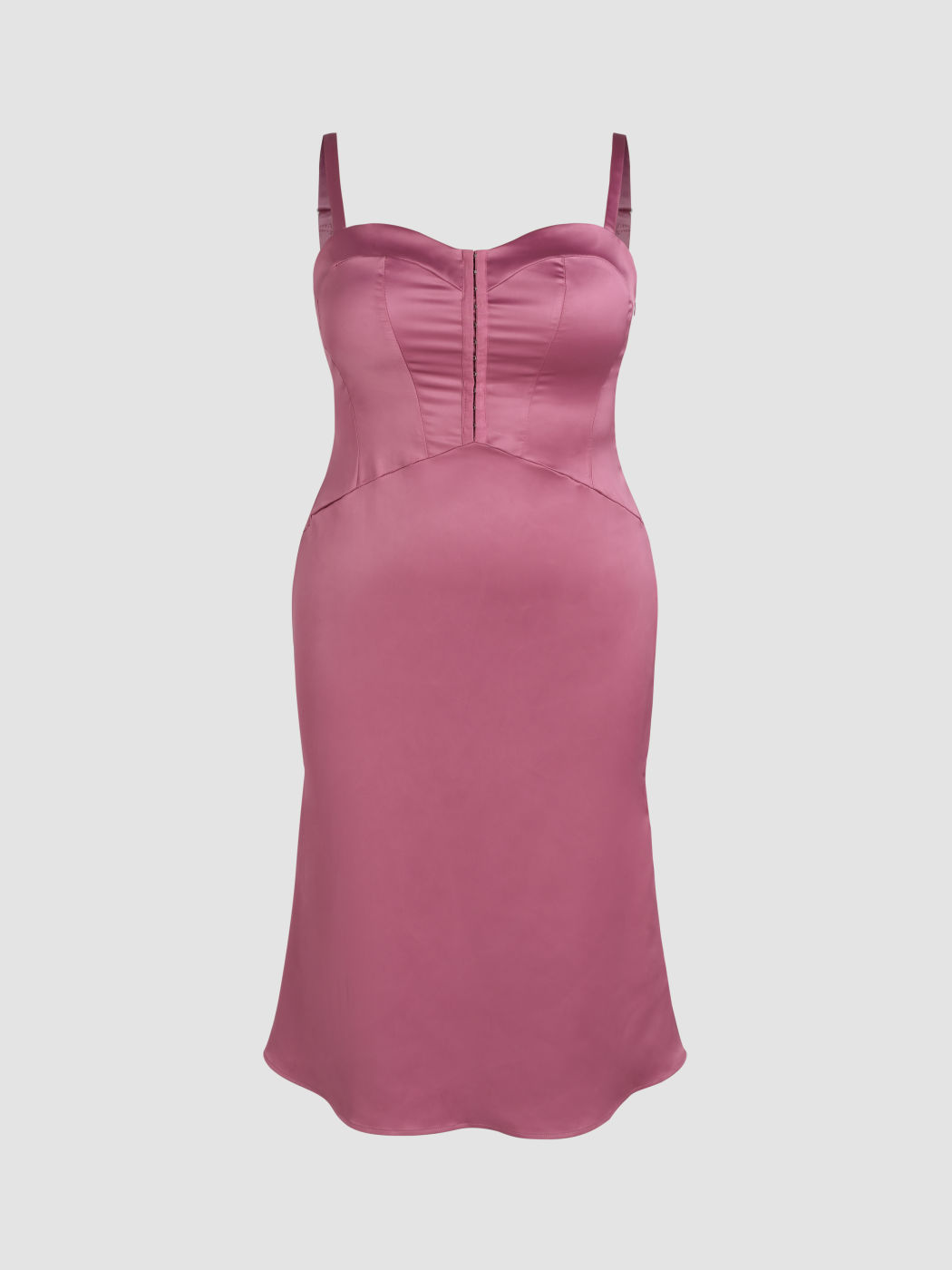 Midikleid aus Satin mit eckigem Ausschnitt Kurve & Plus