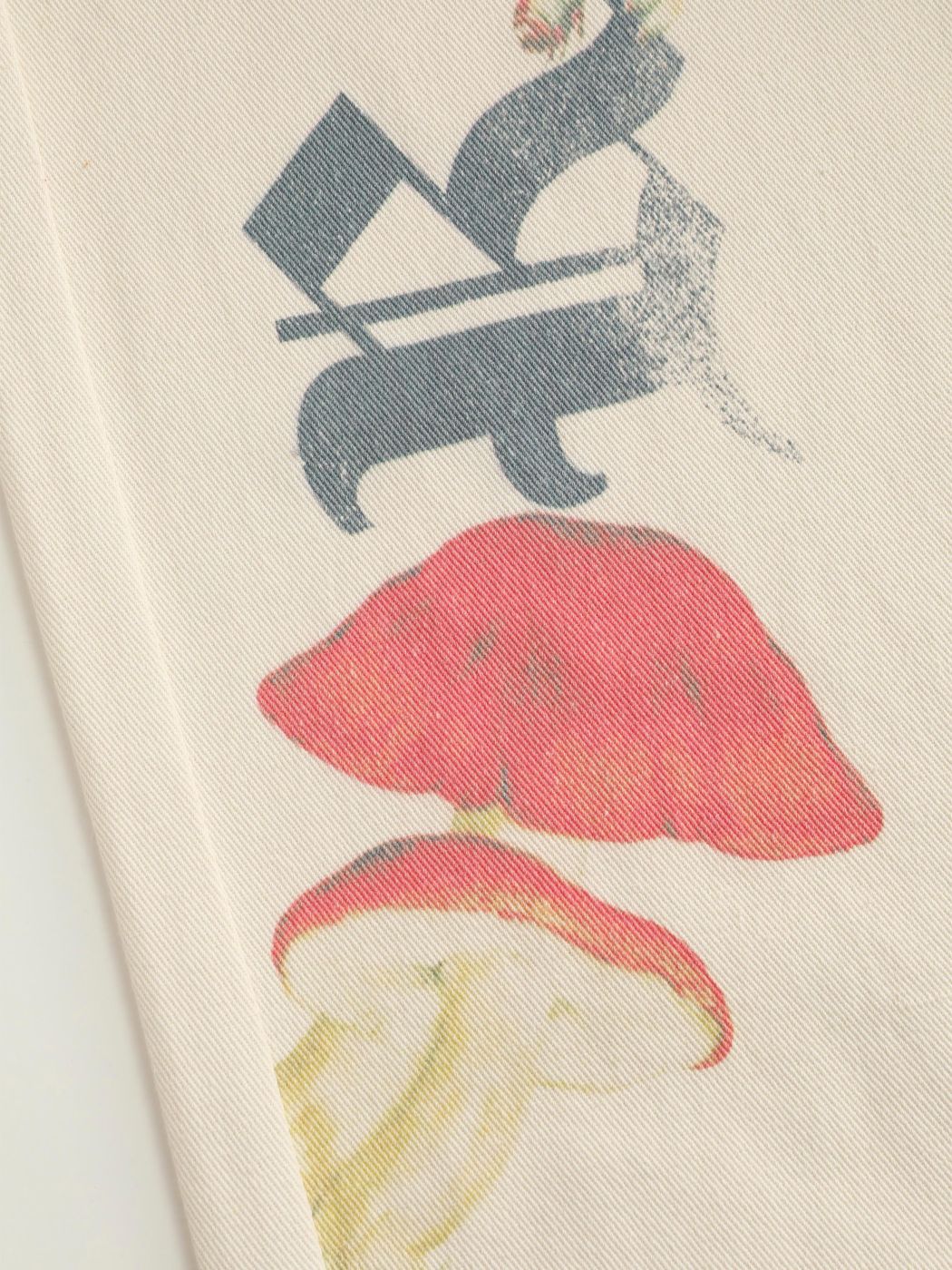 Denim Denim Mushroom Graphic Wide Leg Jeans For Daily Casual Vacation