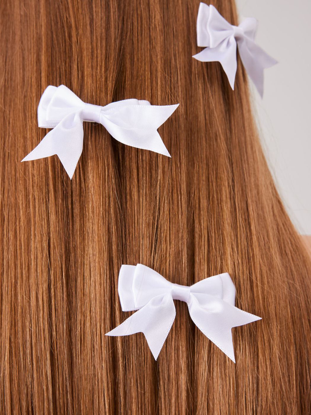 6pcs Solid Bowknot Decor Hair Clip