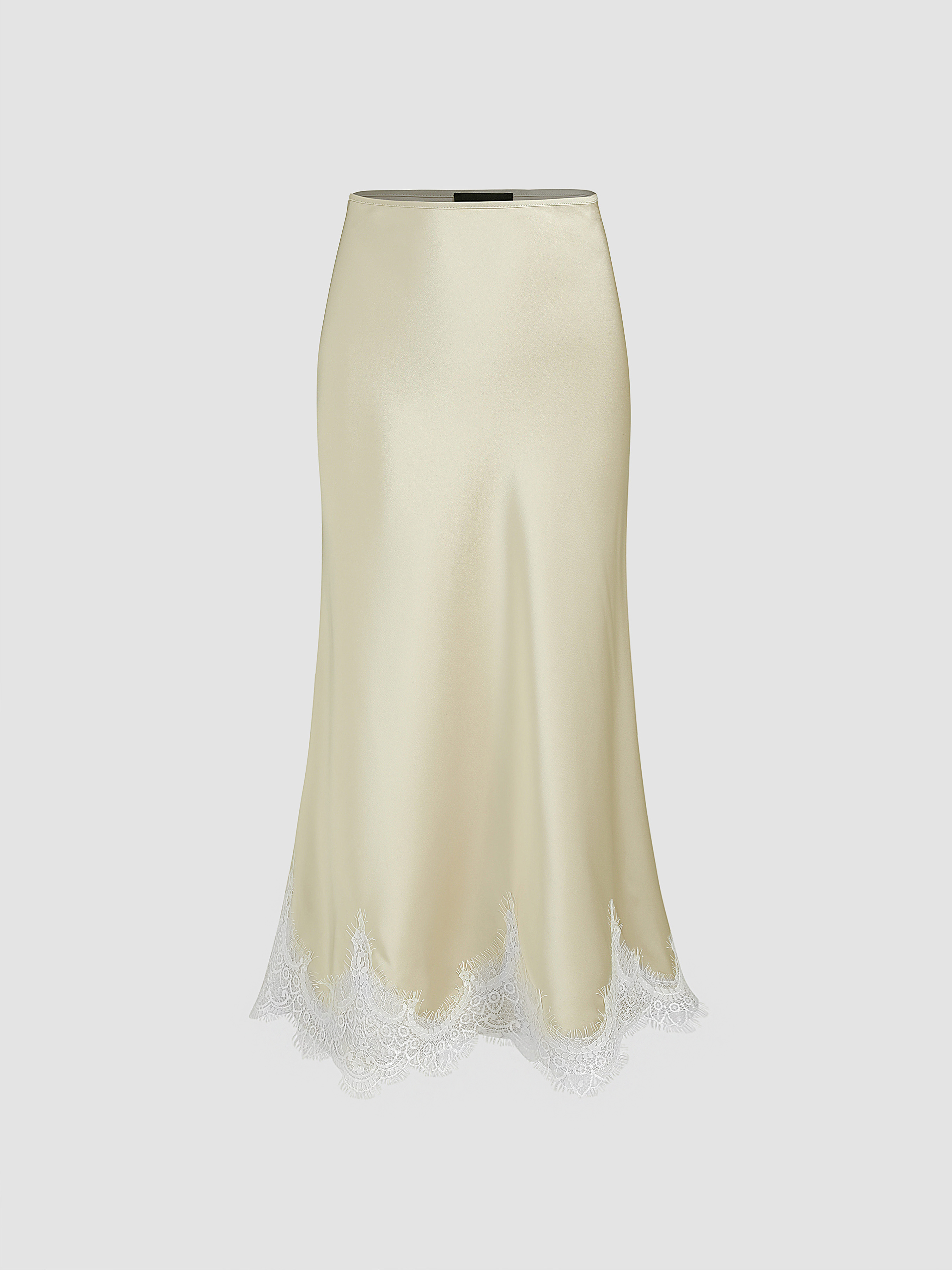 the Virgins　satin lacetrim skirt Cream2piece1_a0675208-44e3-