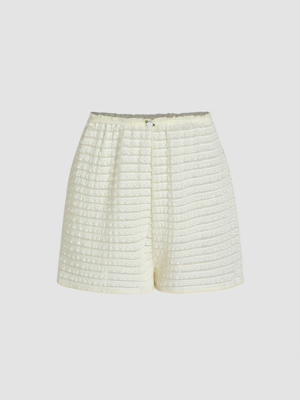 Solide Ultra-Shorts mit hoher Taille und Spitze