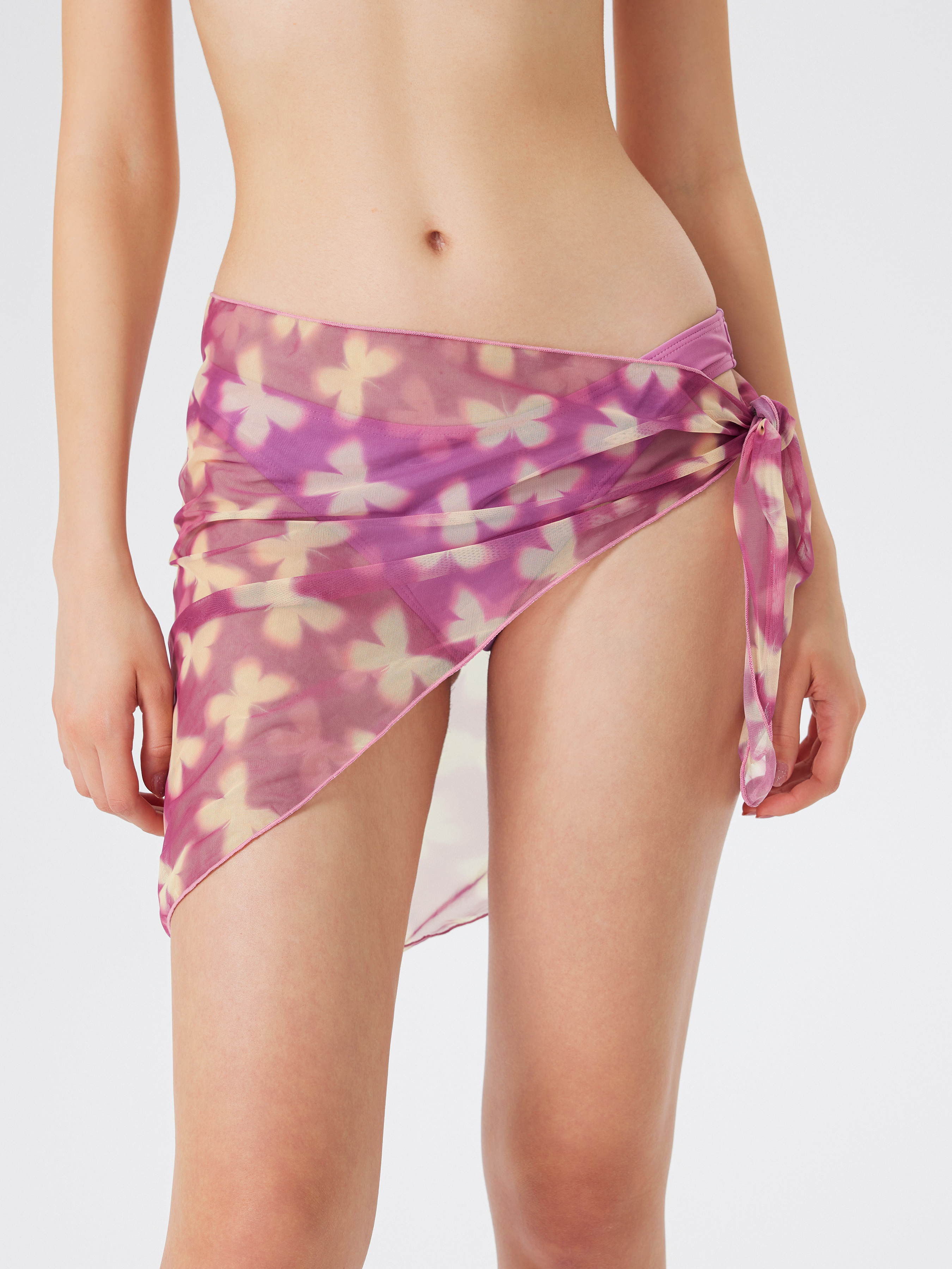 Mesh Butterfly Print Sarong - Cider