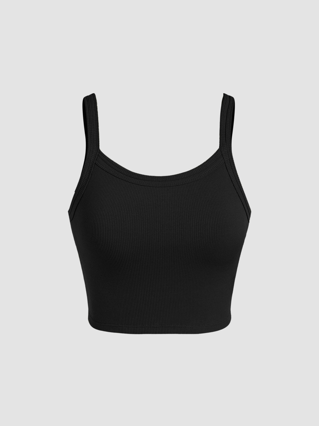U-neckline Crop Tank Top
