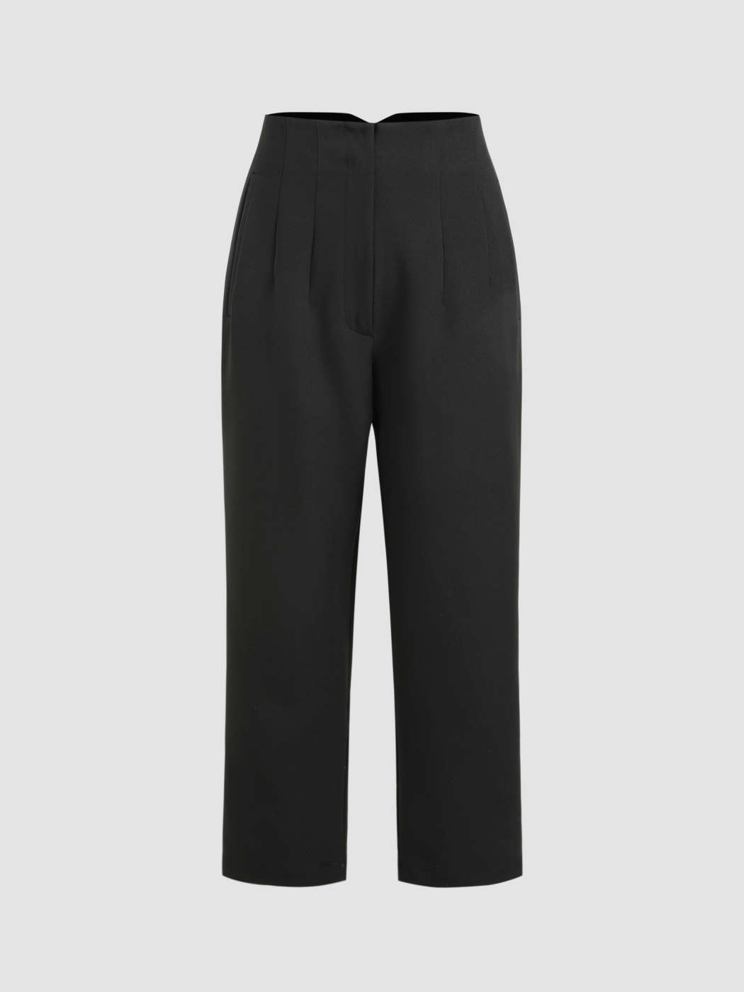 Woven High Waist Tapered Trousers - Cider