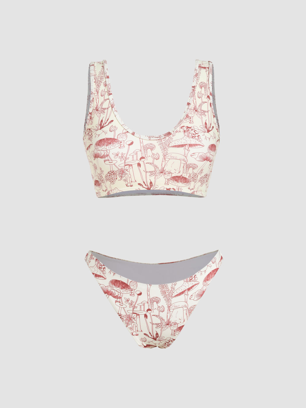 Tankini-Bikini-Badeanzug mit abstraktem Muster