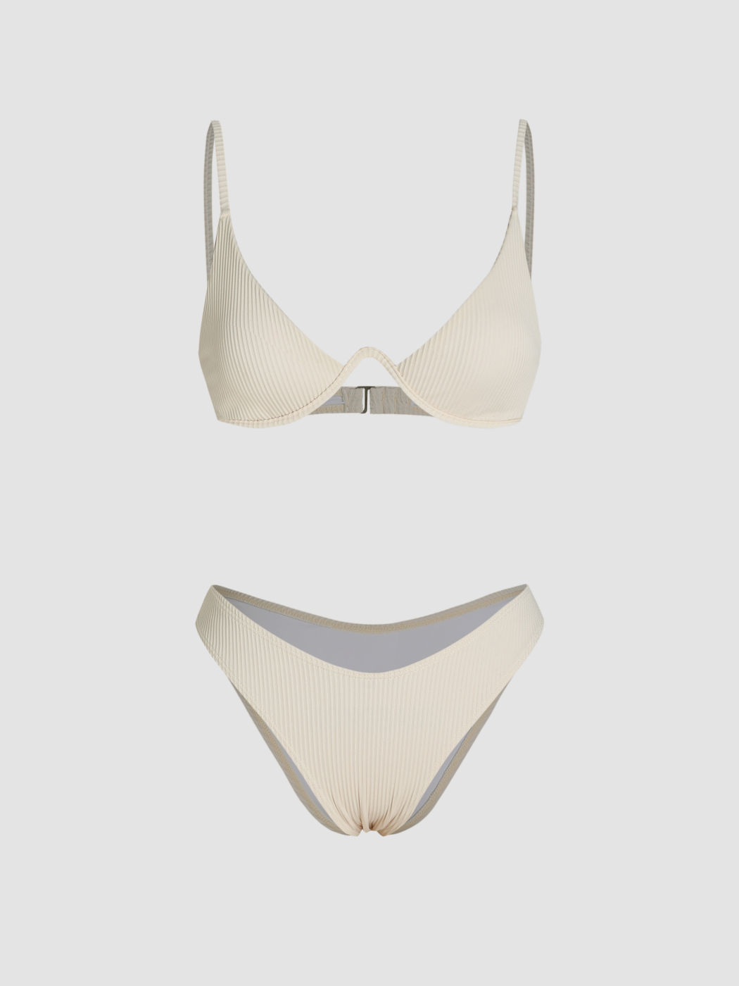 Texture Underwire Bikini Swimsuit