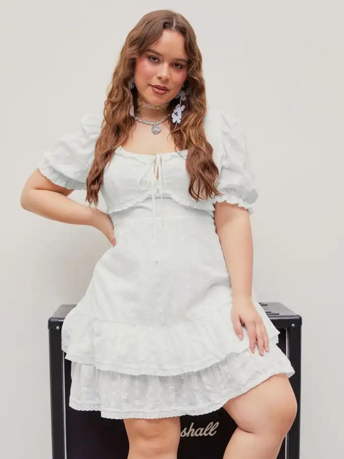 festival ruffle mini dresses Skyraze Pink Floral Floral Lace Ruffle Petal Sleeve Mini Dress Picnic Summer Modest,Festival Outfits For Women,Elegant Dresses For Party Brunch, Dresses For Wedding,Graduation Dresses, Prom Dress,Country,Dresses For Holiday,Beach Fashion