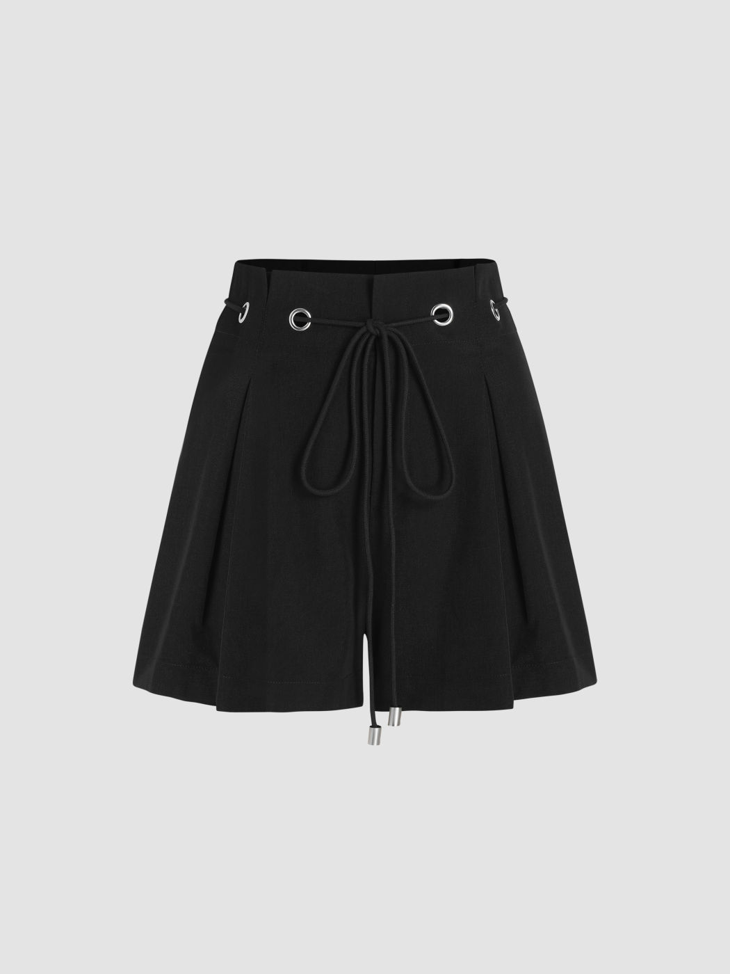  Geknotete weite Bein High Waist Shorts