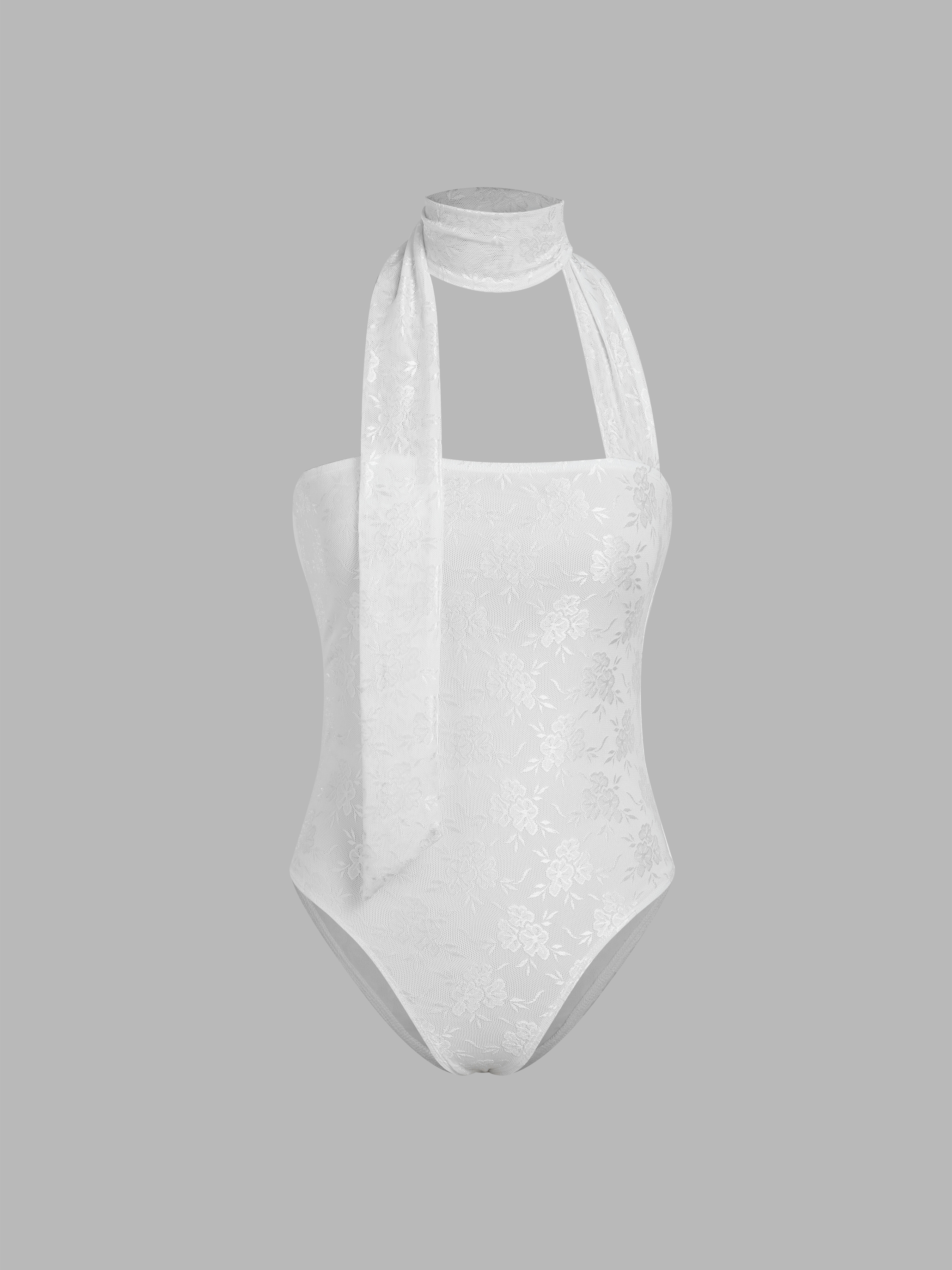 MakeMeChic Women's 3D Flower Sexy Halter Top Draped Front Tie Backless Sleeveless Tank Tops Apricot X-Small At Women's Clothing Store