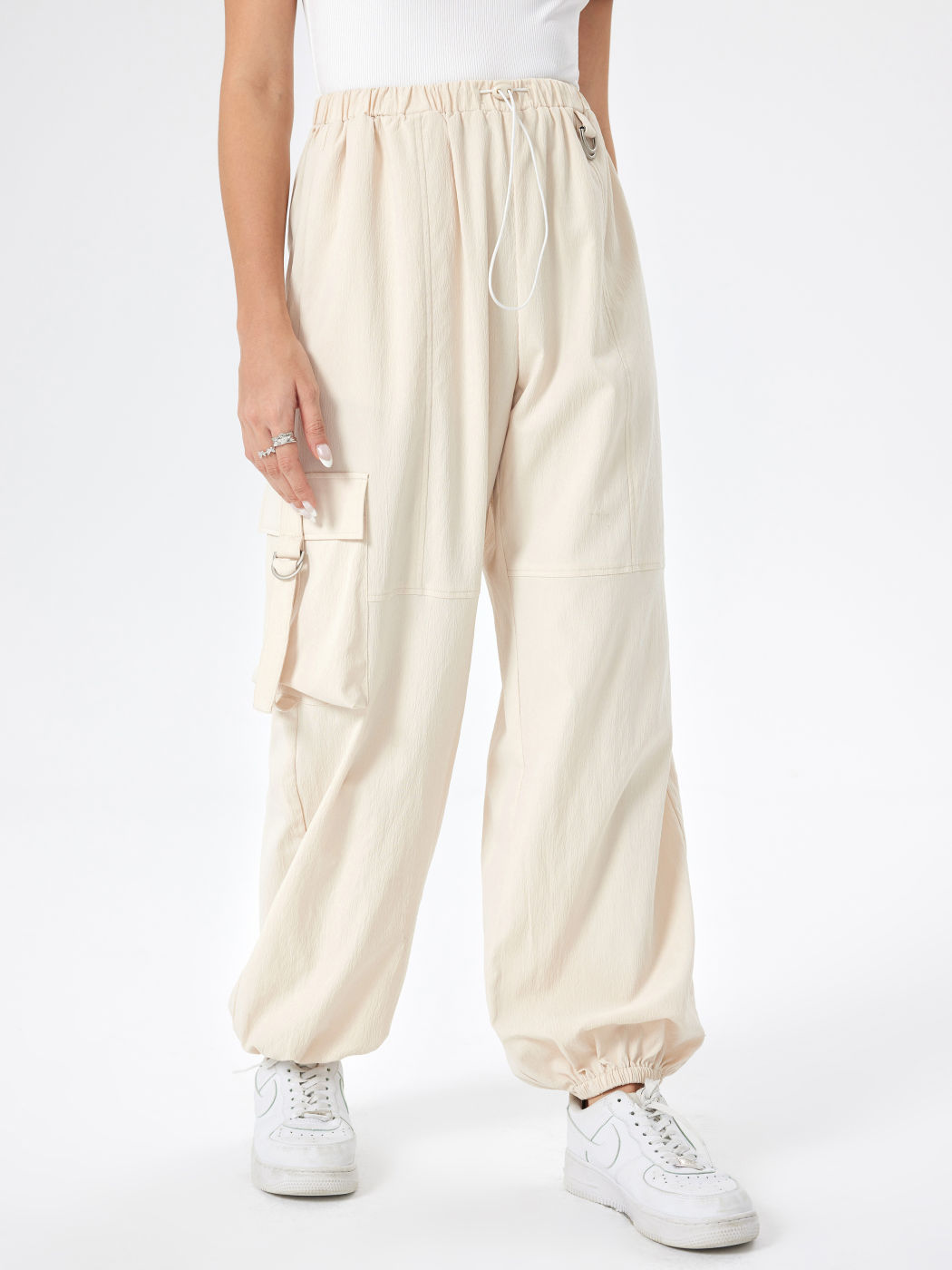 Jogger-Jogginghose mit Tunnelzugtasche
