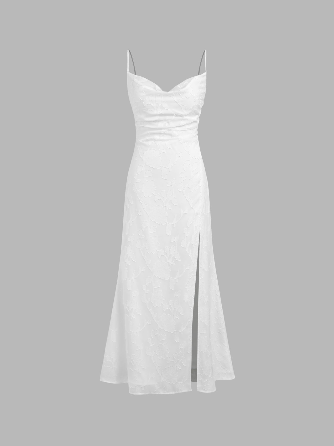 Geblümtes Maxikleid mit Schlitz