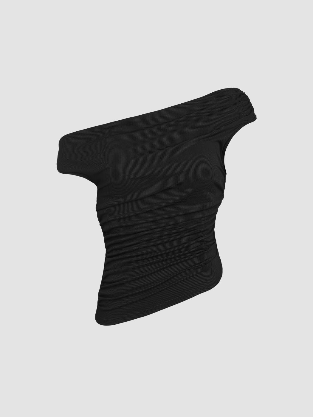 Asymmetrisch Halsrunder Crop Top