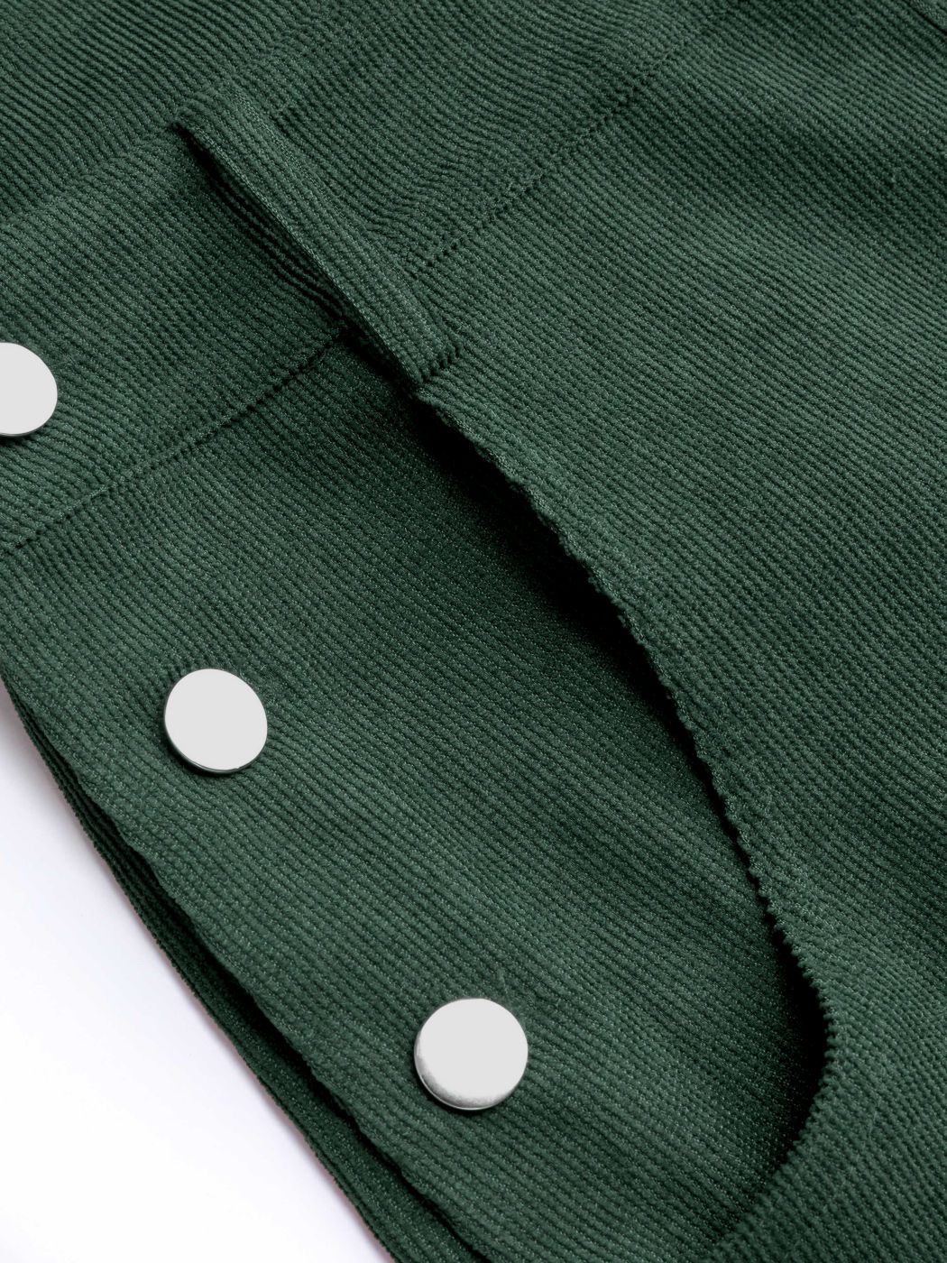 Solid Corduroy Pinafore Playsuit
