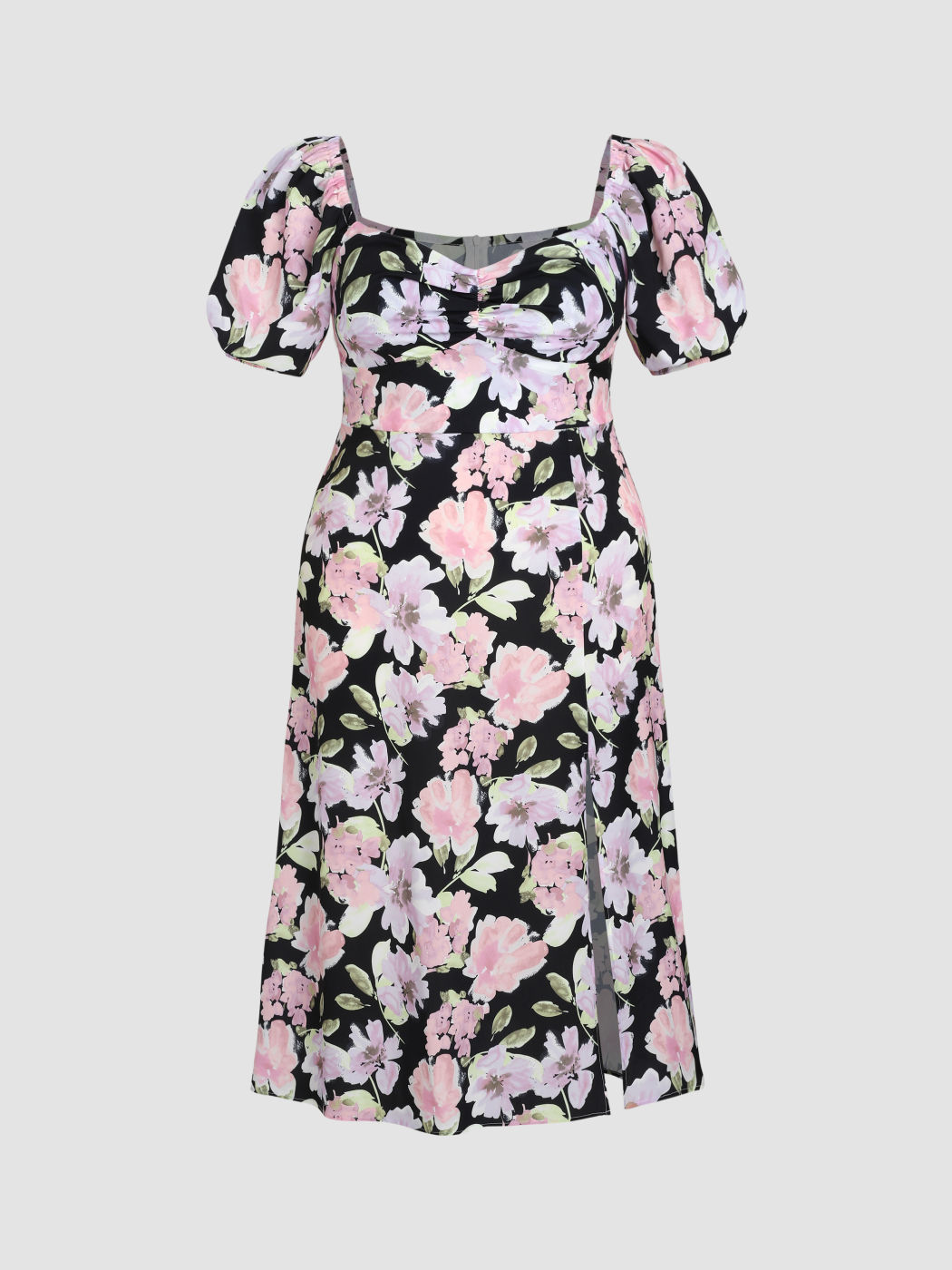 Floral Sweetheart Split Maxi Dress Curve & Plus