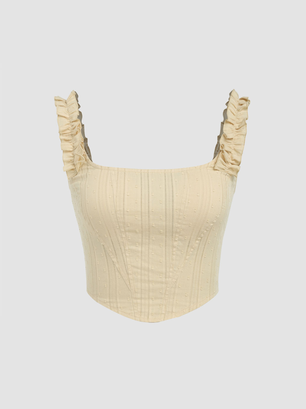  Tank-Top mit Korsett und Rundhalsausschnitt