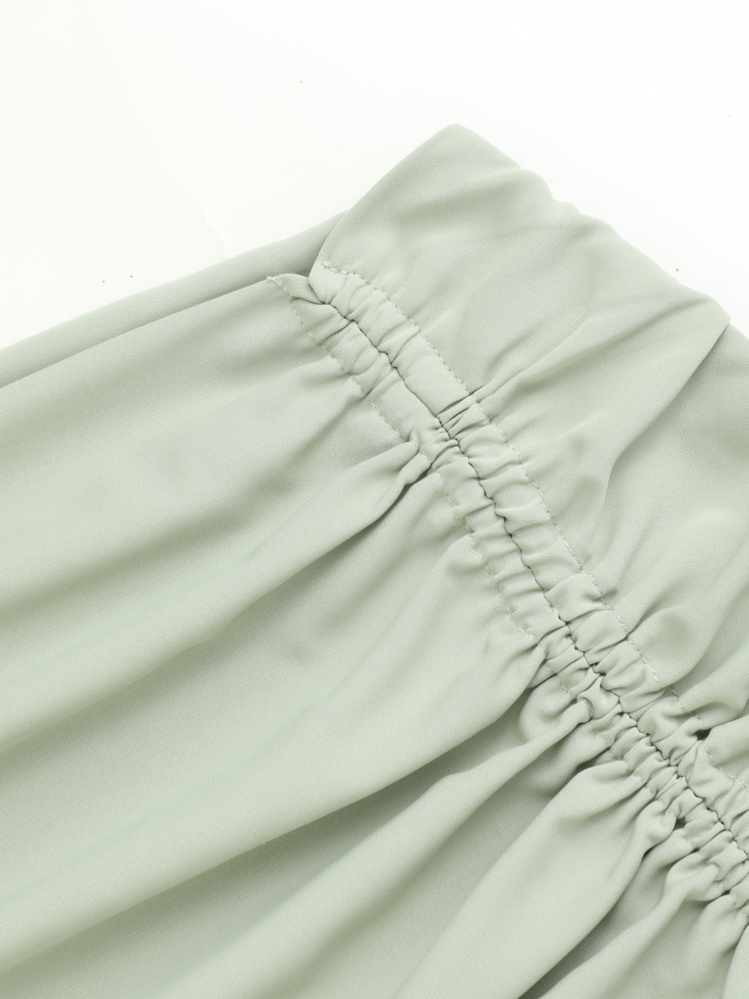 High Waist Ruched Split Maxi Skirt