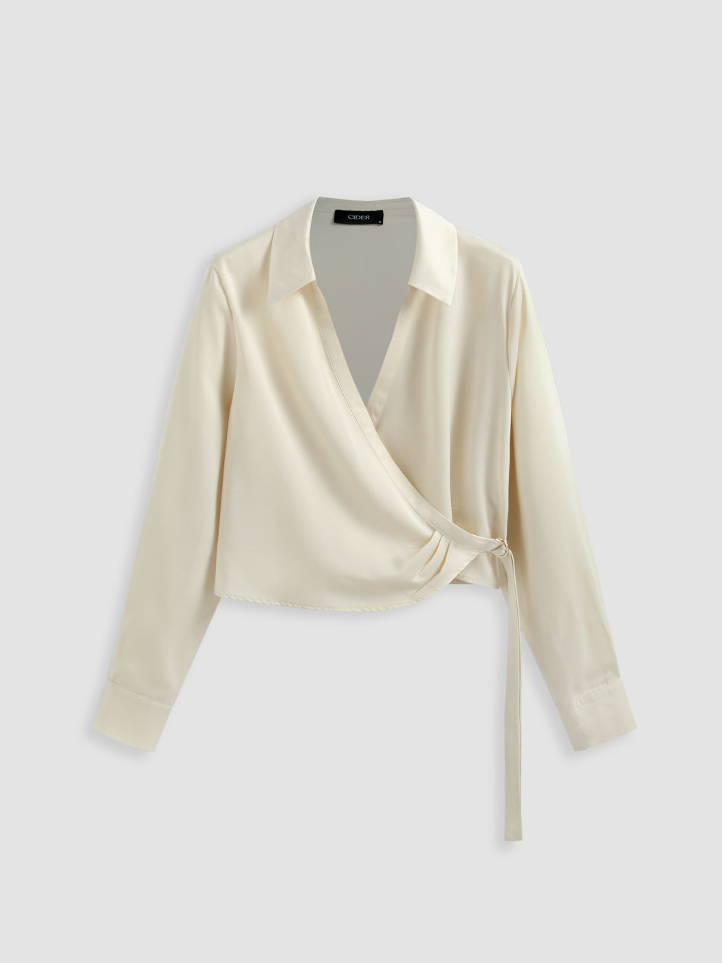 Vneck Wrap Blouse For Coffee Shop Work