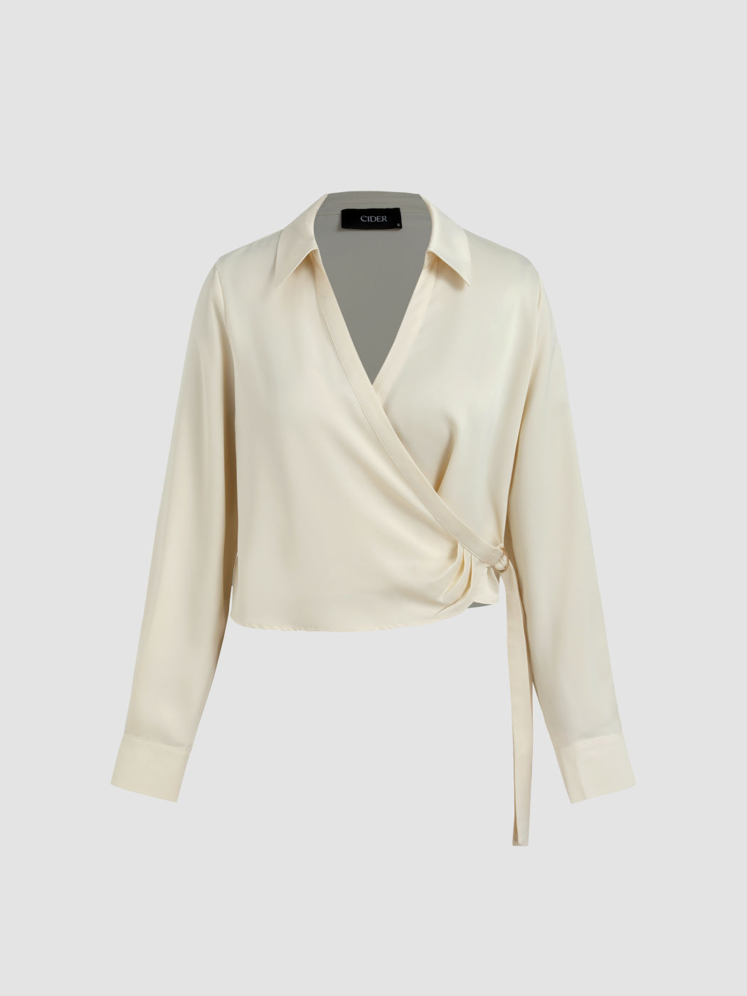 Vneck Wrap Blouse For Coffee Shop Work