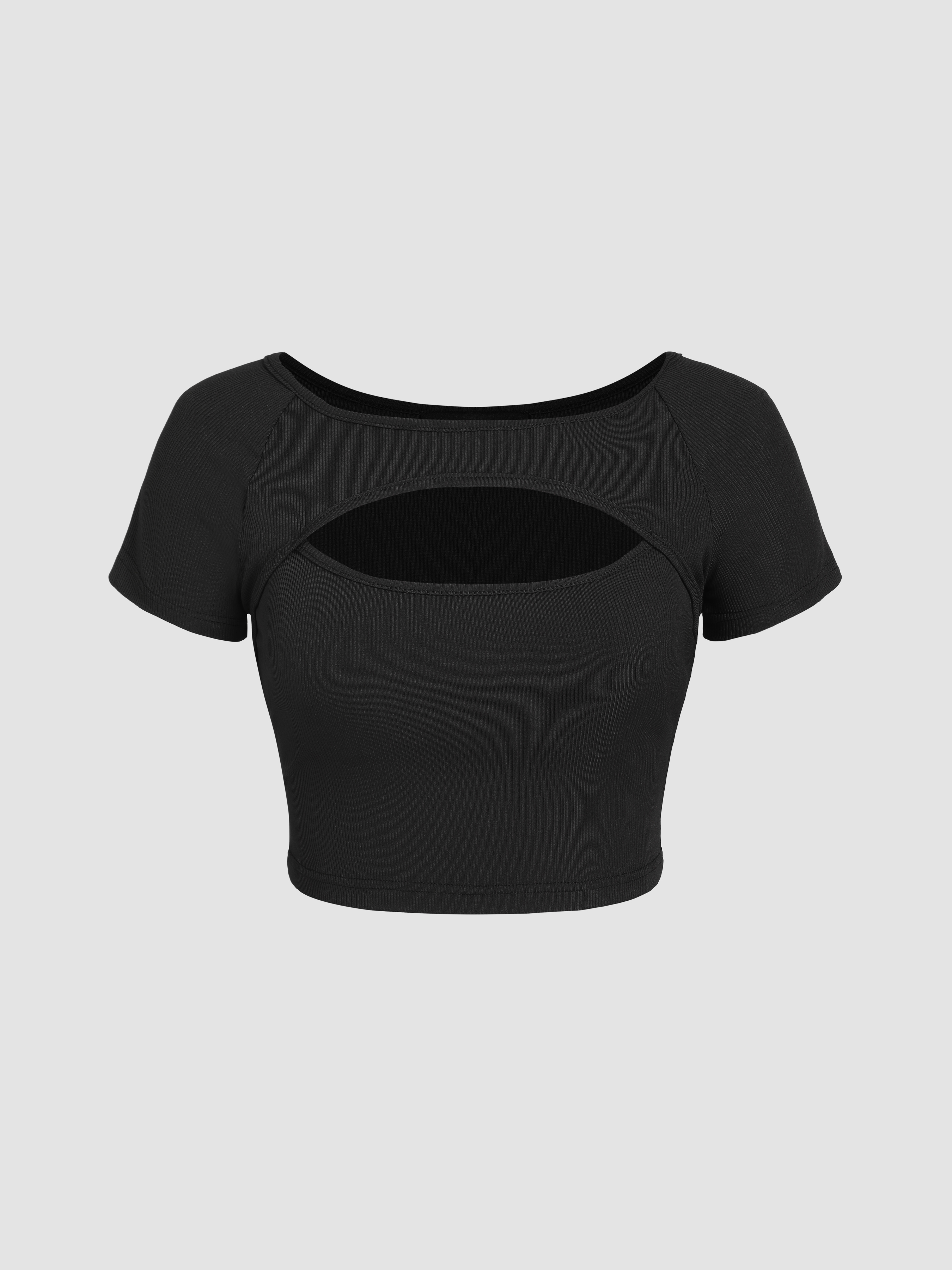 Cut Out Crop Tank Top - Cider