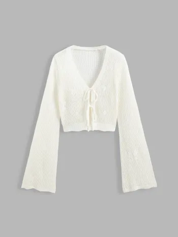 Hohles Strick-Knoten-Cardigan