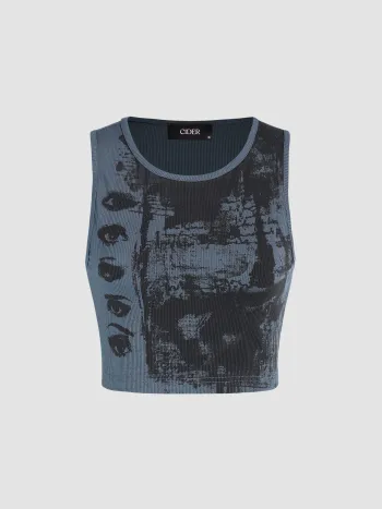 Ougenmuster Sleeveless Tank Top