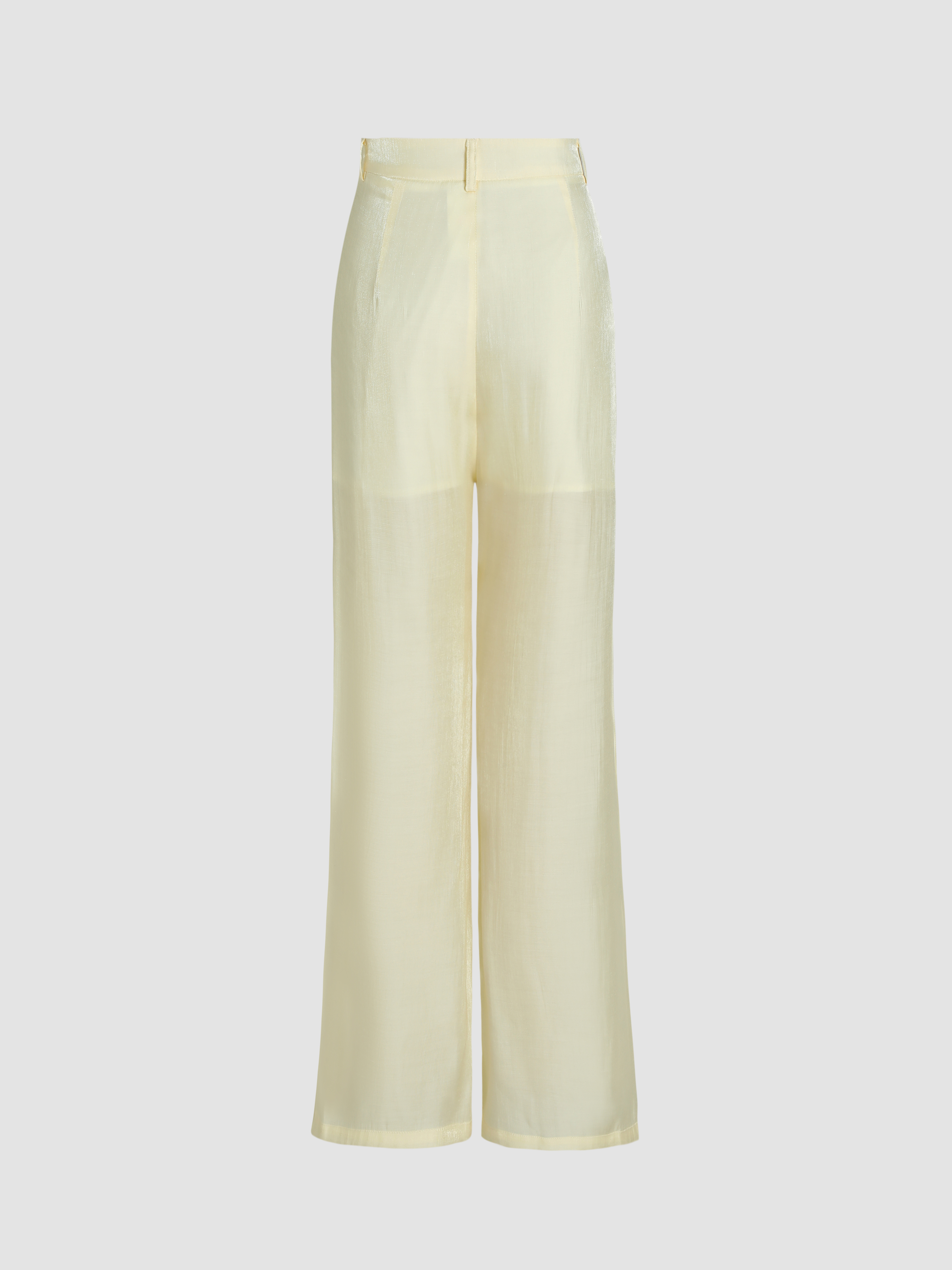 Woven Metallic Stitch Wide Leg Trousers For Music Festival
