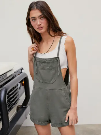 Denim Pocket Ultra Short Romper