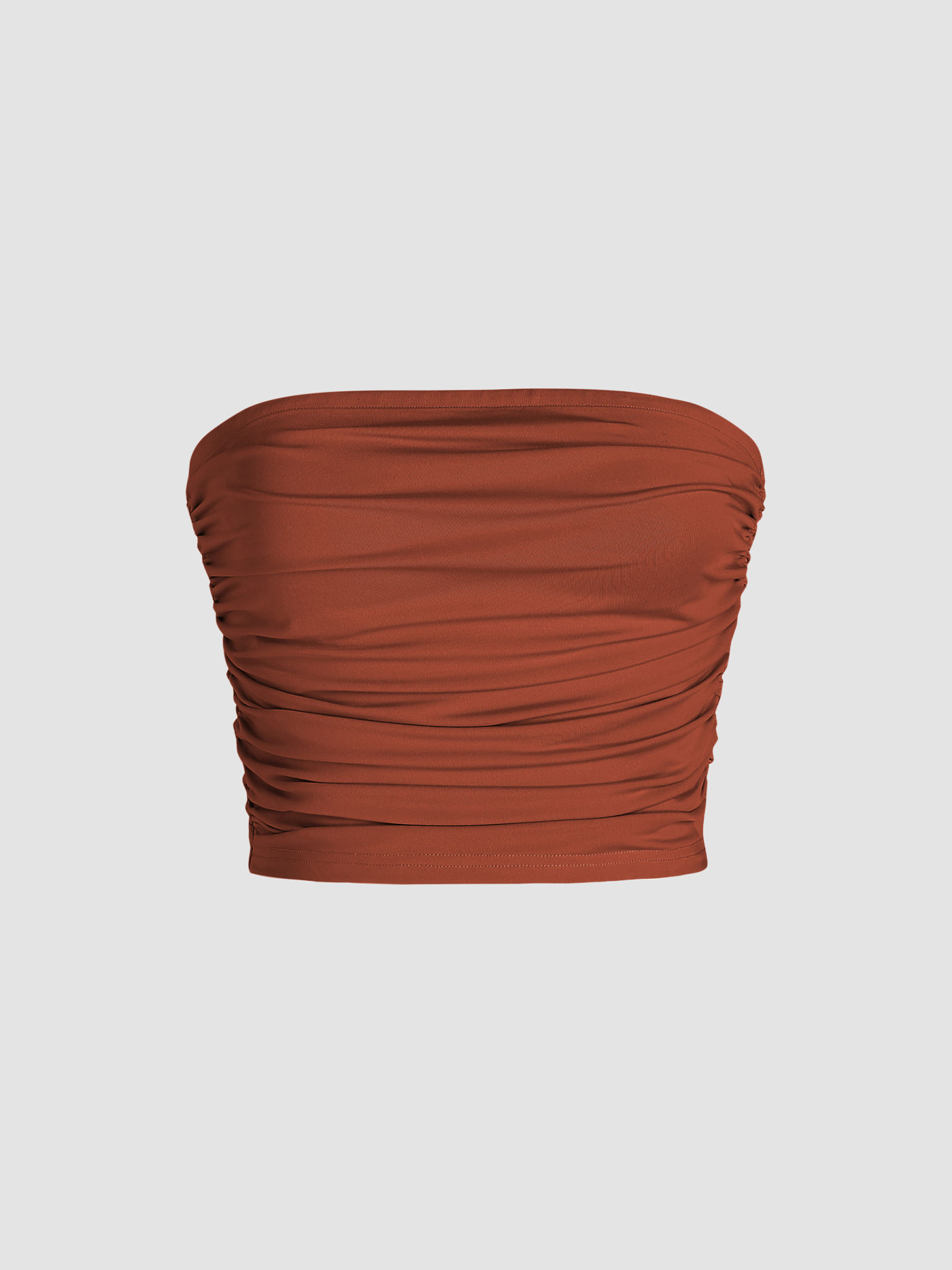 Strapless Ruched Crop Top