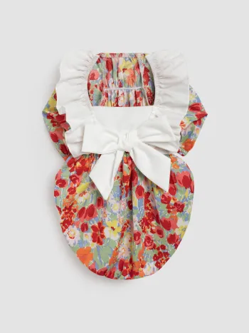 Floral Bow Decor Pet Clothing