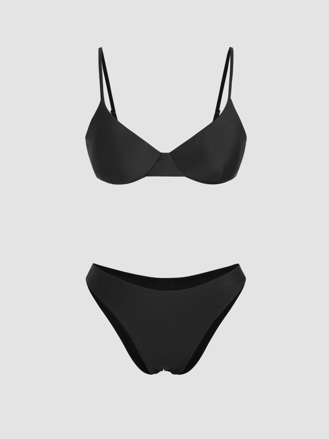 Vneck Underwire Cheeky Bikini Set For Vacation Swimming Pool Beach