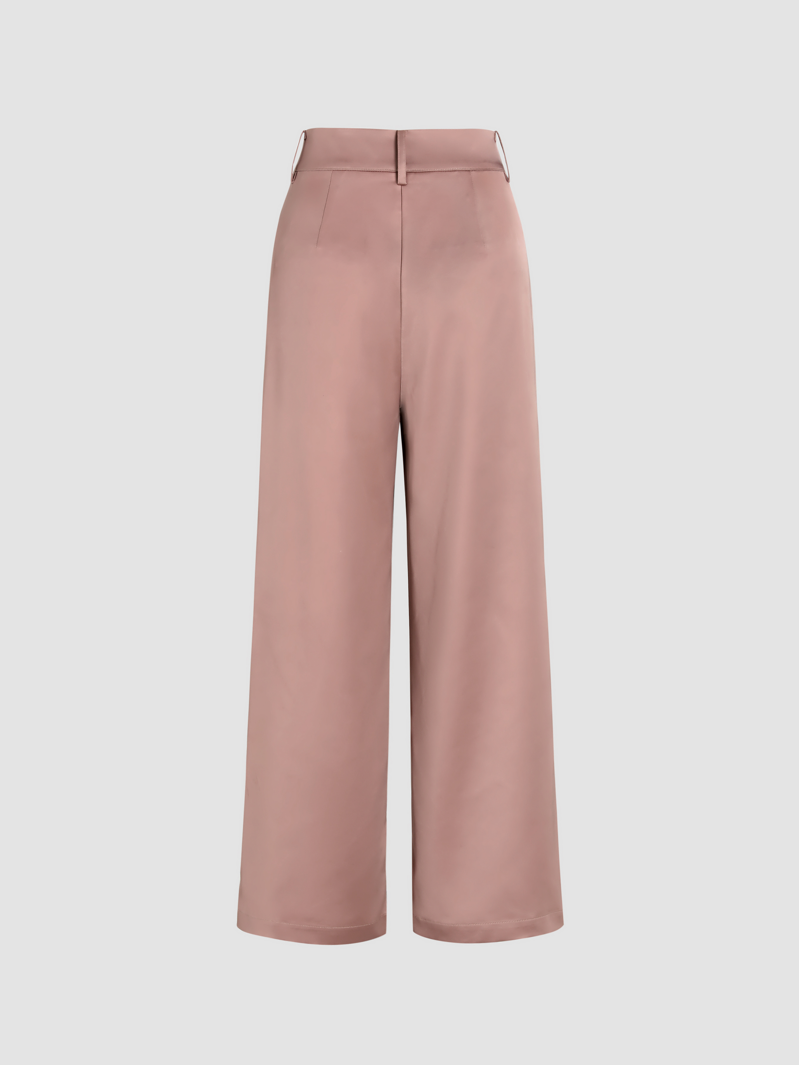 【HI FI FNK】Softy Belted Wide Pants SweatyRocks Women's Casual High Waist Flare Wide Leg Pants