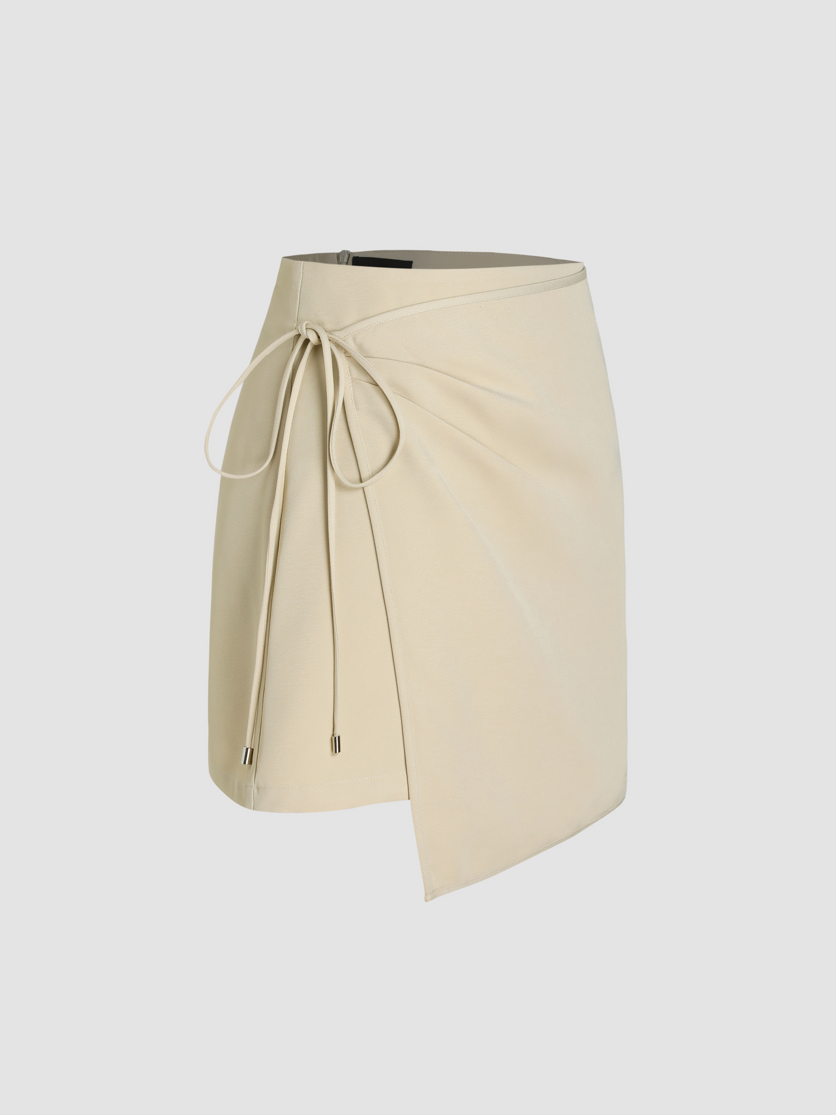 Woven Knotted Wrap Mini Skirt For Daily Casual Date