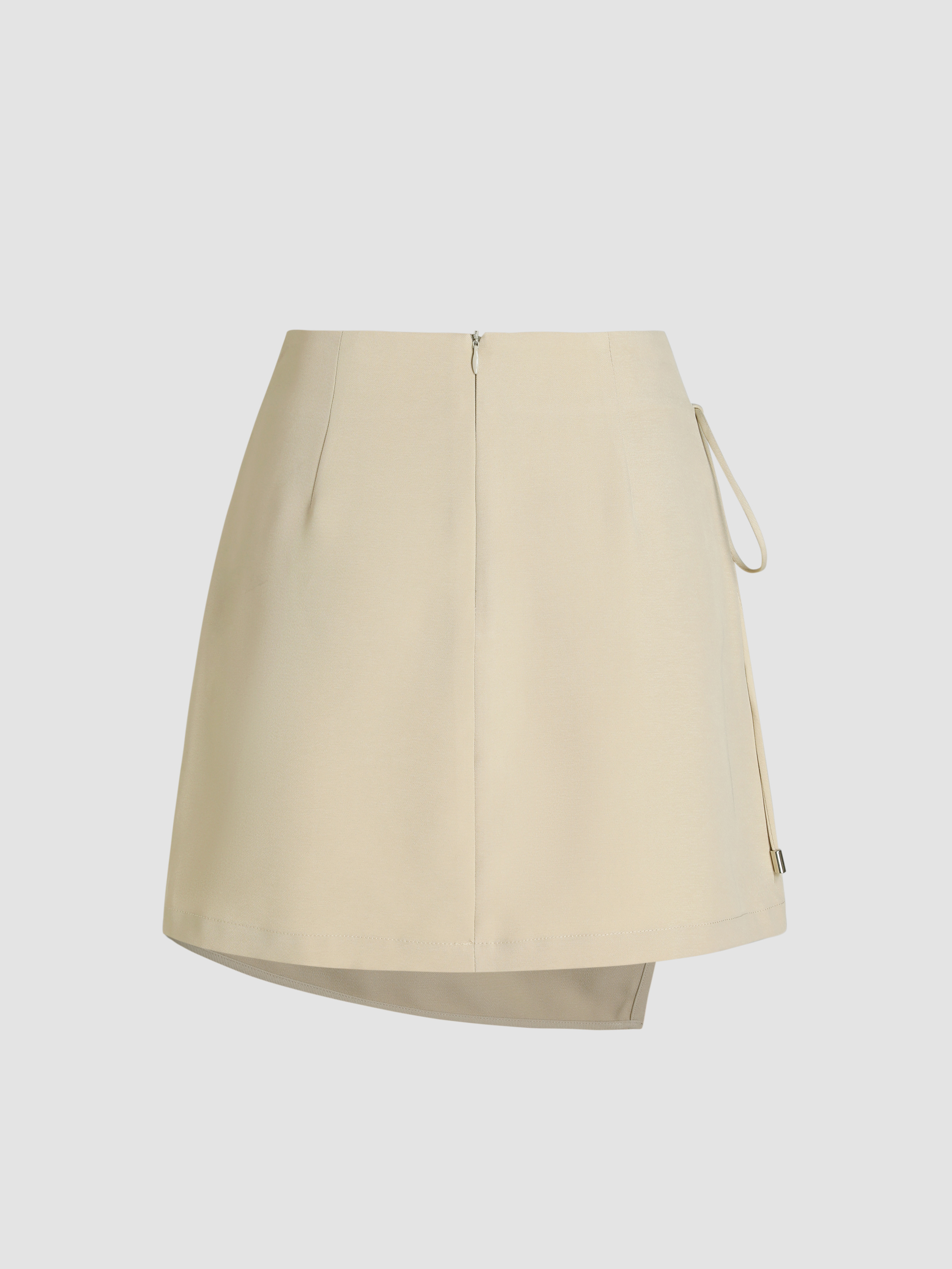 Woven Knotted Wrap Mini Skirt For Daily Casual Date